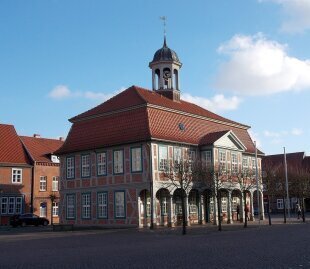 Das Rathaus in Boizenburg an der Elbe.